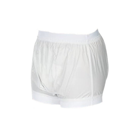 White plastic pants